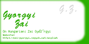 gyorgyi zai business card